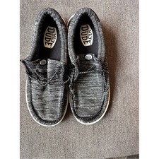Hey Dude Kids Knit Slip-On Loafers - Black White Heather