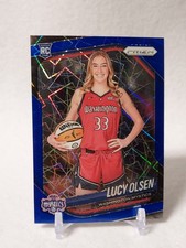 LUCY OLSEN - 2025 WNBA Prizm #145 [Blue Velocity] Mystics Rookie (RC) Variation