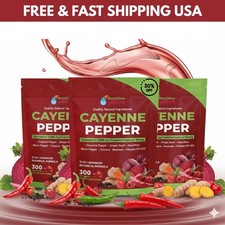 Cayenne Pepper Softgels Supplement, Supports Leg Vein, 300 Softgels /3 Bags US