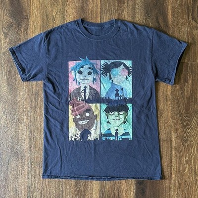 Gorillaz Virtual Alt Rock Band T Shirt Blur Damon Albarn Hip Hop Y2K Mens Small