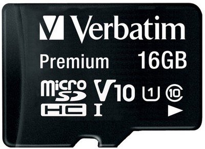 Verbatim Micro SD / TransFlash Premium - 16 GB - MicroSDHC -  Klasse 10 -