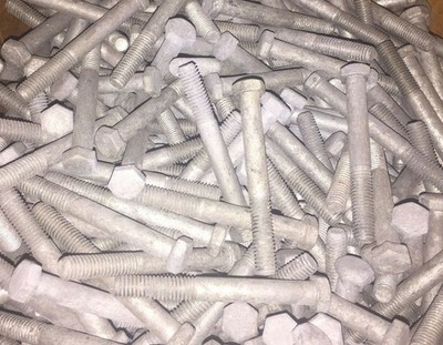 5/8-11 X 11 Hex Head Cap Screws Hot Dipped Galvanized 70 Pieces