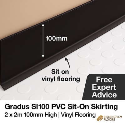 GRADUS SI 100 PVC SITZEN AUF SOCKELLEISTEN VINYLBODEN NASSRAUM 2x2m Länge 100MM 