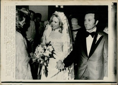 1974 Vic Damone Weds 3Rd Wife Becky Ann Jones In Westwood Society Wirephoto  8X10
