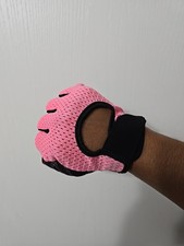Fitness Training Gloves Women Pink Size M Half Finger Grip
