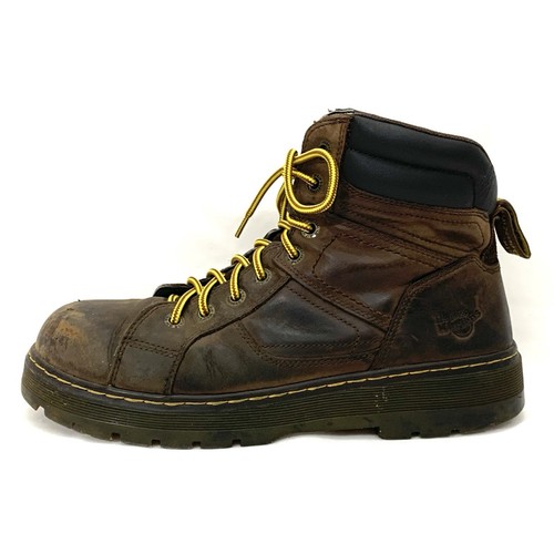 Dr. Martens Steel Toe & Elec Hazard Boots Brown Leather Industrial SIZE 11 - Picture 2 of 17