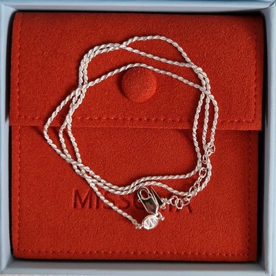 MISSOMA Twisted Chain Rhodium Plated Sterling Silver Necklace Brand New In Box