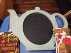 2013 TeaPot Chalk Board With Two Decorative Towels. — photo 5