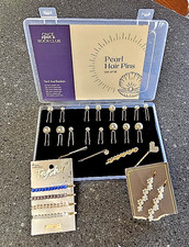 Pearl  Bead Rhinestone Hair Pin Bulk Bundle Bridal Headwear Lot