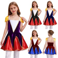 Girls Ringmaster Fancy Dress Halloween Majorette Costume Dance Leotard Dress