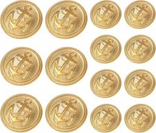 Gold Buttons, Ymapinc 14Pcs Metal Gold Blazer Buttons Set 18Mm 23Mm Gold Buttons