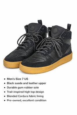 Adidas Rivalry TR Black Gum High Top Sneakers Mens Size 7 EE8786 Trail