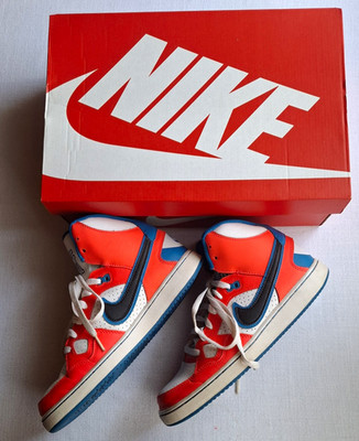 Nike Son of Force Mid GS Gr40 White Laser Crimson Blue615158-100 mit OG Вox