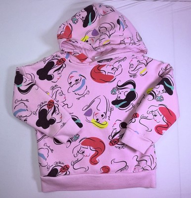 Disney Princess Size 2/3 Toddler Girls Pink Pull-Over Hoodie 