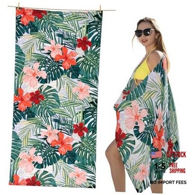 Sand Free Beach Towel - Large Oversized Beach Towel Sandproof 35''x70'' Flower