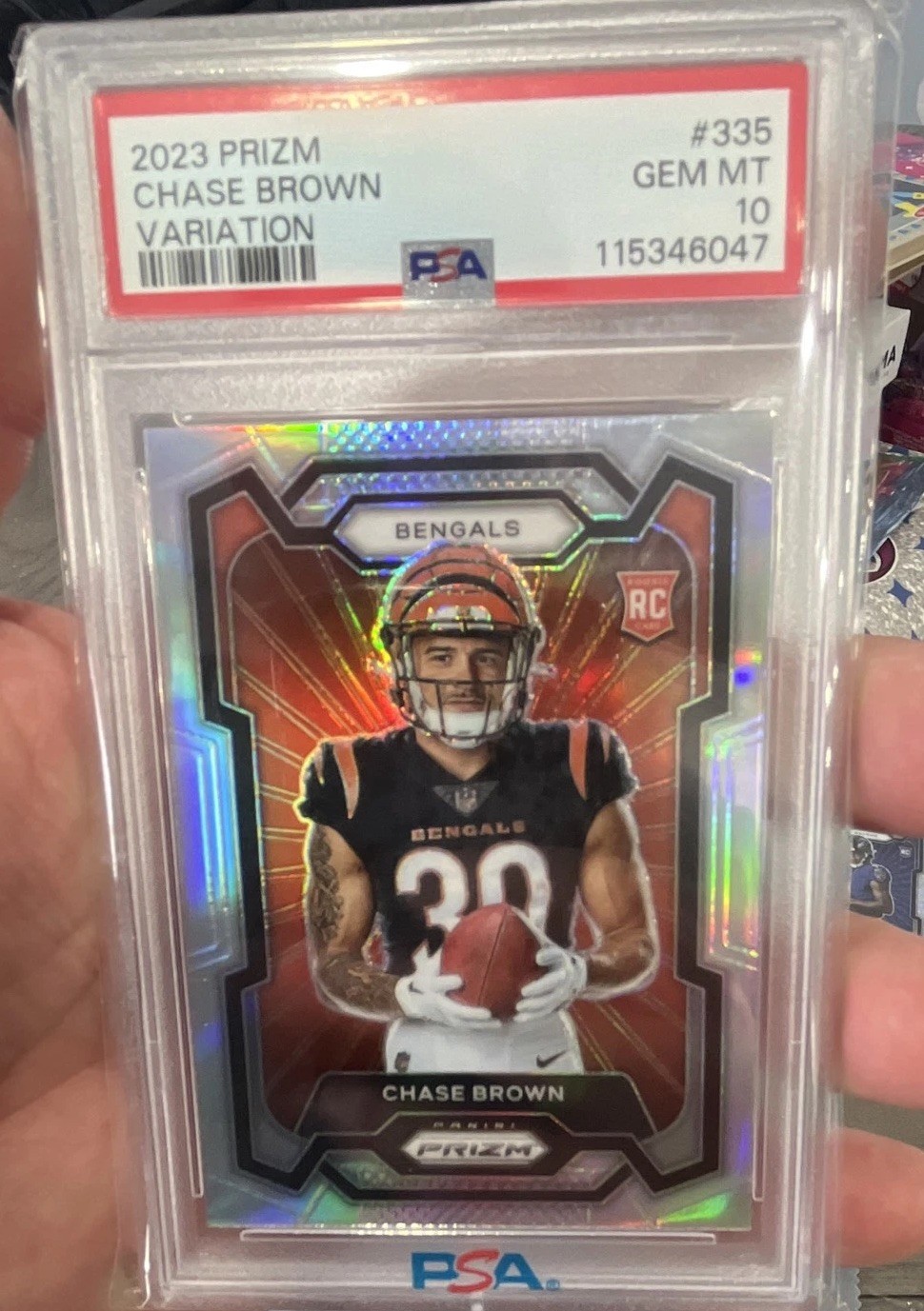 Chase Brown Panini Prizm #335 Variation