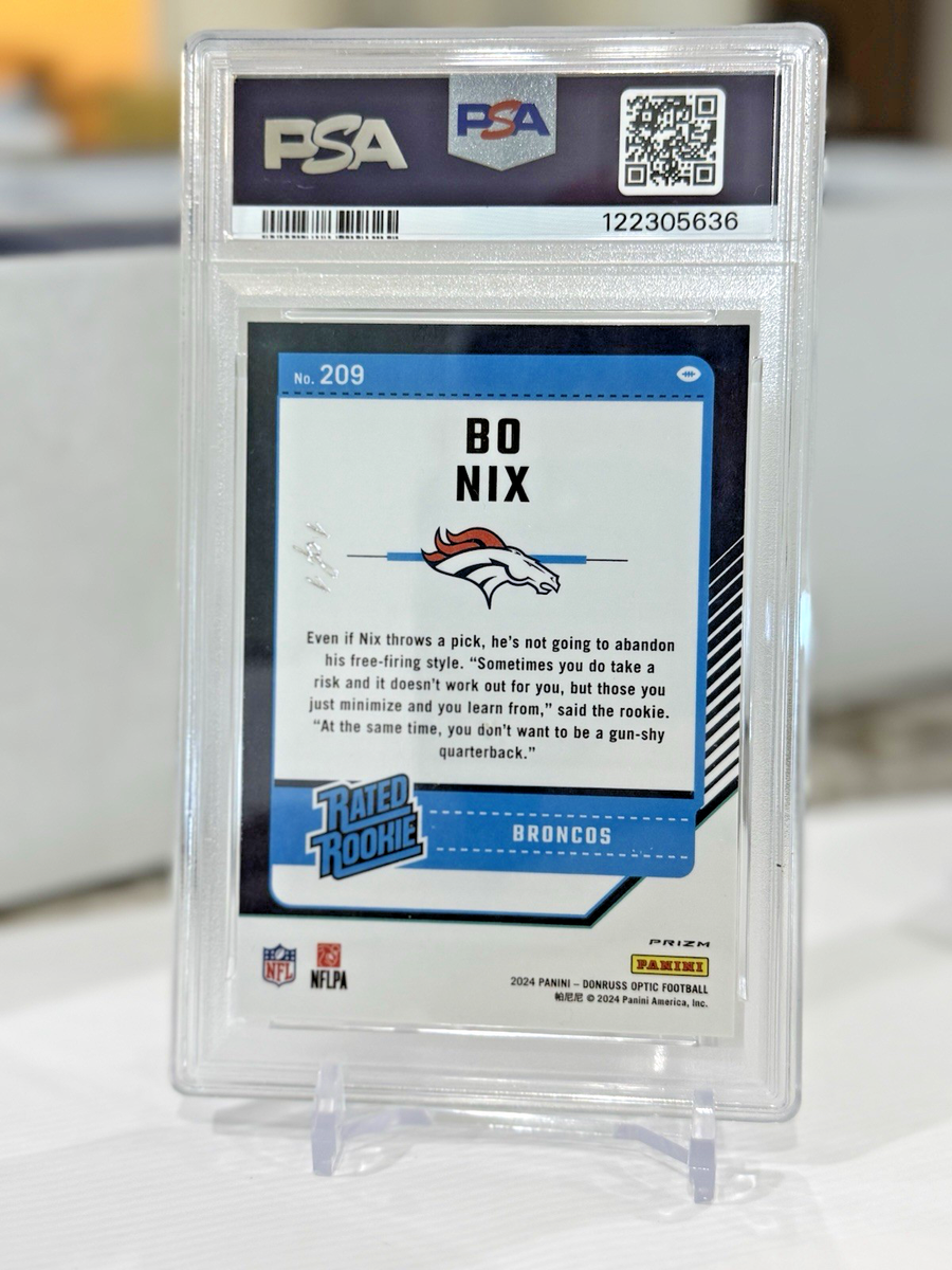 2024 Panini Donruss Optic Gold Vinyl Prize BO NIX Rookie 1/1 PSA