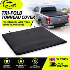Mitsubishi L200 Series 5 Tri Fold Soft Tonneau Bed Cover 2015-2023 Double Cab UK