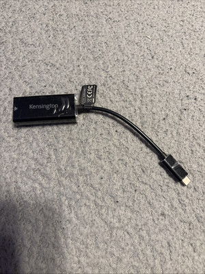 Kensington (CA1100E) USB-C Ethernet Adapter, Thunderbolt 3, RJ45, 10/100/1000 Gi