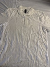Gildan Softstyle White S Men's Short Sleeve Collared Polo Shirt