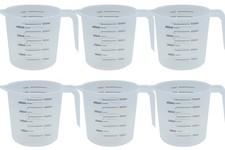 6x Messbecher 500ml Kunststoff – Set für Küche, Werkstatt, Farbe & Labor
