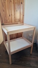 Ikea wooden baby changing unit, beech/white, 72x53 cm