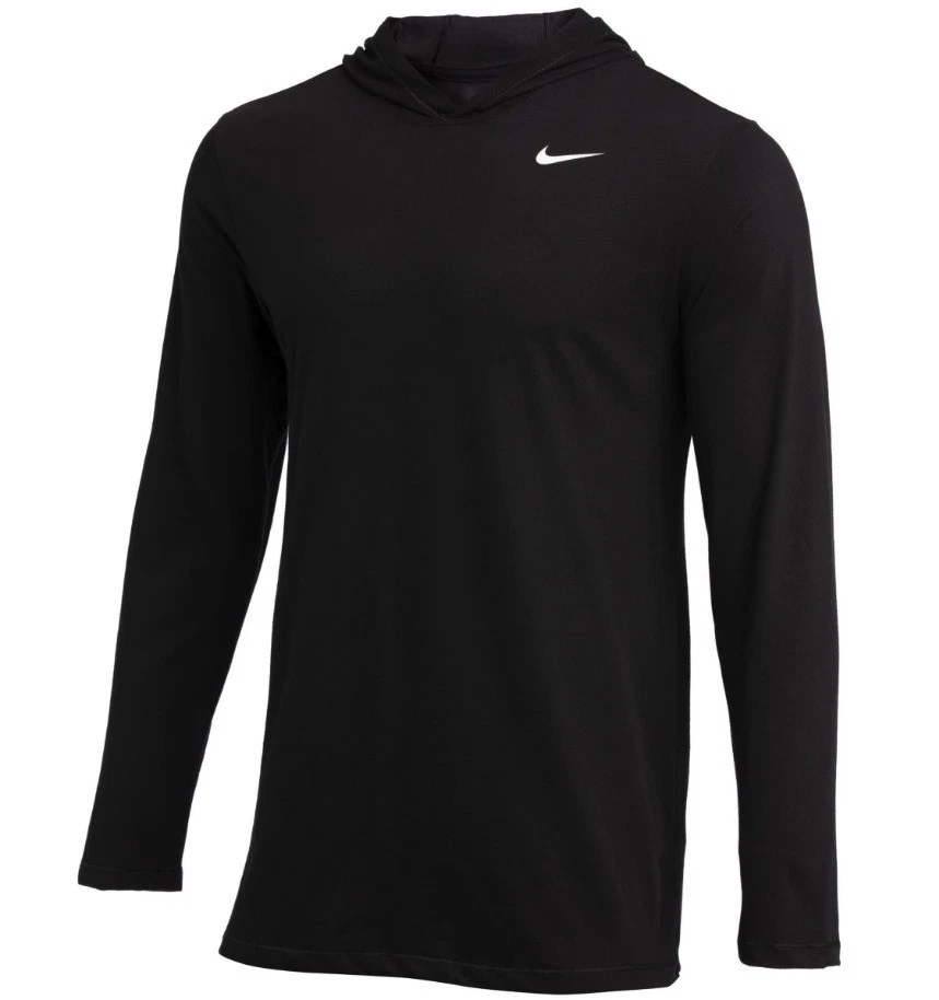 Nike Dri-Fit Long Sleeve Hoodie Hooded Tee Shirt Black CJ1696-010 Mens Size M
Opens in a new window