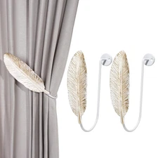 U-Shaped Curtain Hook Resin Drapery Holder Large Wall Tieback White Hardware