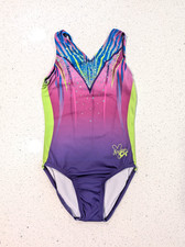 OLYMPIC NASTIA LIUKIN GK Elite Gymnastics Dance Leotard AXS Extra Small OMBRE