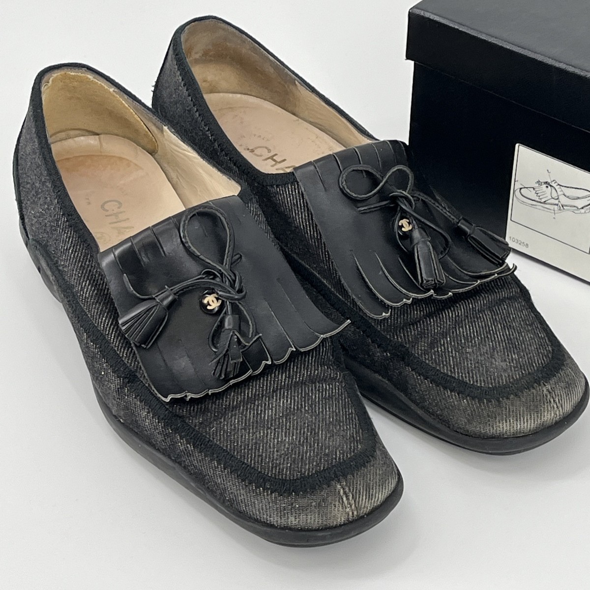 CHANEL 37 ブラックレザー ミュール CHANEL シャネル ミュール サンダル G28285Y01070 レディース36