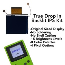Game Boy Color 2.45 Inch IPS Backlight LCD Screen Replacement Kit Only