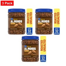 KG Roasted Unsalted Almonds 32 oz - 3 Pack