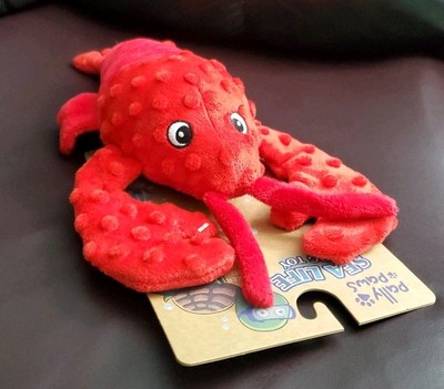 Pally Paws 14'' Lobster Dog Toy w/ Squeaker & Crinkle, Red, Z1321 New