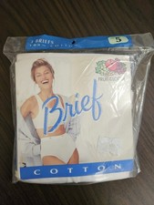 Vintage Rare Fruit Of The Loom 3 Pairs Cotton Panties Briefs Underwear Size 5