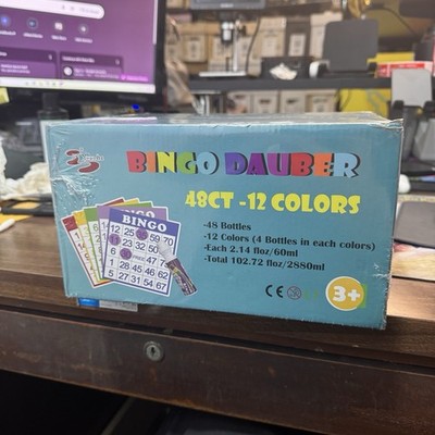 Bingo Dauber 12 Colors 2.14 fl oz Bottles New Sealed