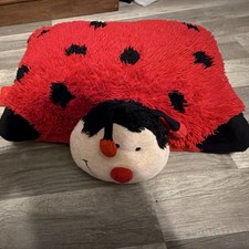 My Pillow Pets Ladybug Stuffed Animal Pillow Medium Red Black White Washable