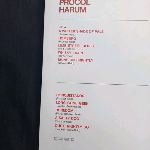 PROCOL HARUM- PROCOL HARUM- VINYL LP SU 1024 ITALY BOOKLET NR MINT VINYL CONDITI - Picture 7 of 10