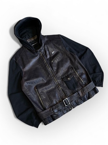 Emporio Armani Vintage Leather Jacket Size 52 - Picture 5 of 15