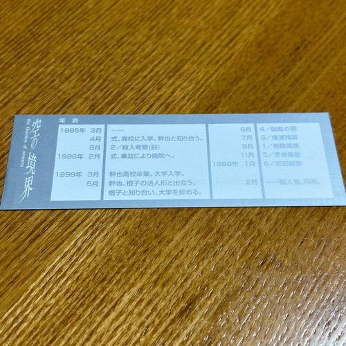 Kara no Kyoukai Volume 1 with bookmark Kinoko Nasu Ryoushiki #PCC1RS - Picture 6 of 6