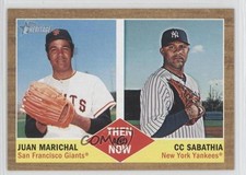 2011 Topps Heritage Then and Now Juan Marichal CC Sabathia #TN-8 HOF 0f4