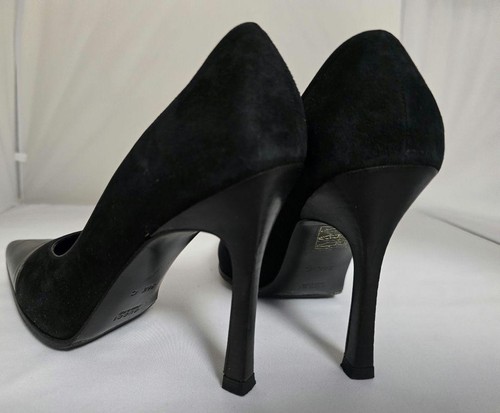 GUCCI Pumps Heel Suede/Leather Black EU36.5 US6.5 Japan F/S USED - Picture 21 of 24