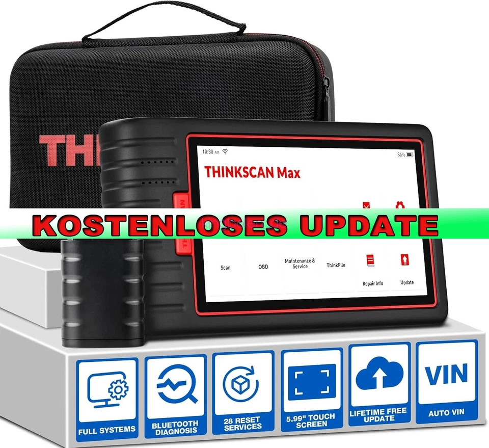 ThinkCar THINKSCAN MAX BT dispositivo de diagnóstico profesional de automóvil ECU codificación OBD2 TODO EL SISTEMA