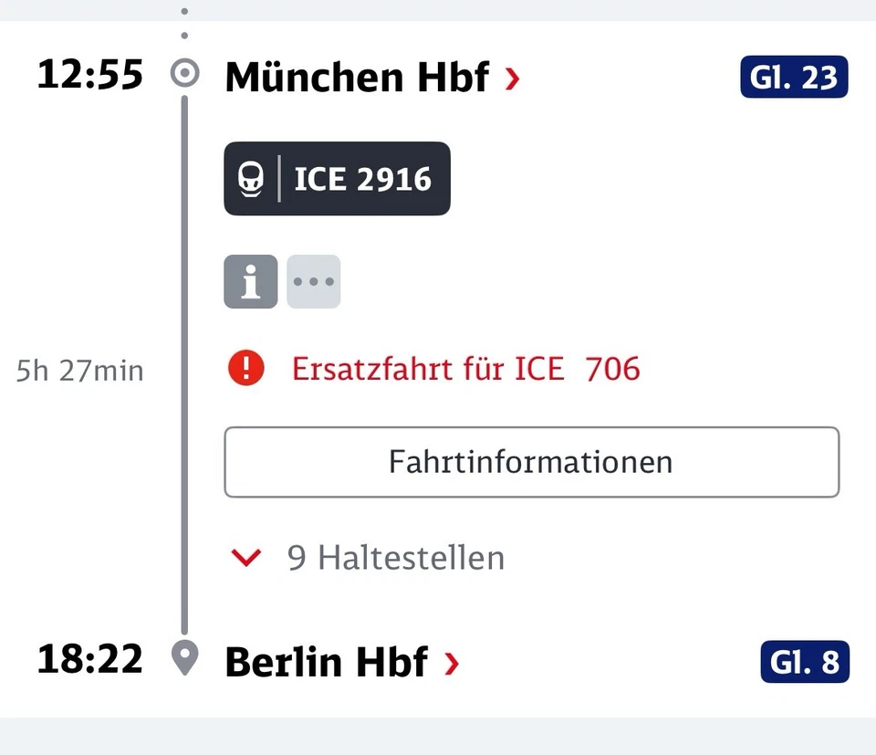 Zugticket München Berlin Heute Am 29.6. mit Bahncard 25