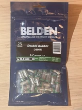 BELDEN DB6U Double Bubble Connector Coax Compression 9 (NEW, sealed)