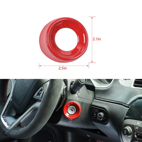 Red Start Key Socket Cover Trim Decor Accessories For Chevrolet Camaro 2010-15 - Imagen 6 de 8
