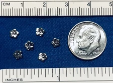 TINY FLOWER CONCHOS for 1:9 and 1:12 Scale Toy Model Horse Tack - SILVER TONED