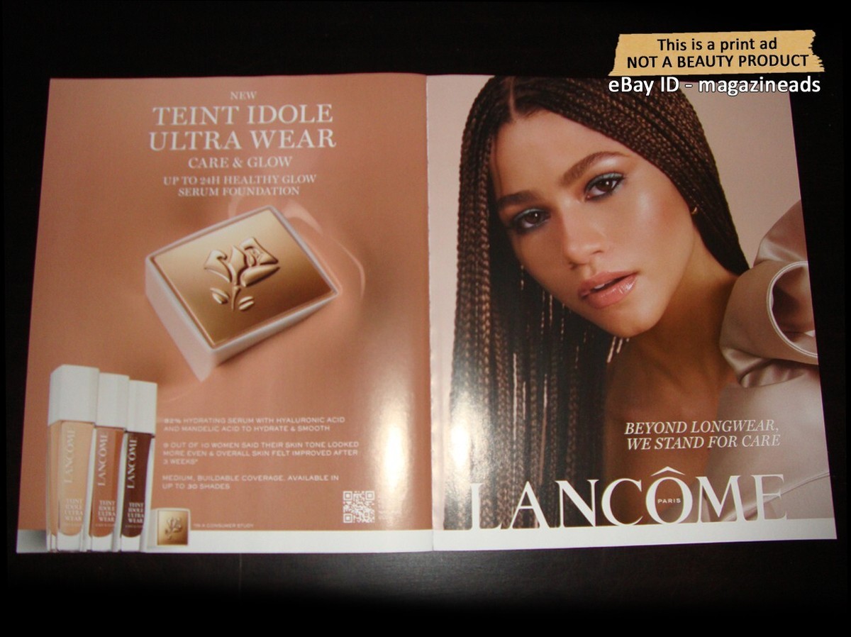 LANCOME Cosmetics 2-Page PRINT AD Fall 2022 ZENDAYA pretty girl