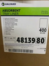 (CASE OF 400) HALYARD 48139 ABSORBENT TRAY LINER 20" X 25"