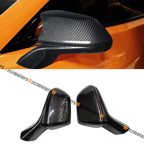 For 2016-2024 Chevy Camaro LT SS RS ZL1 Pair Mirror Covers Overlay Carbon Look