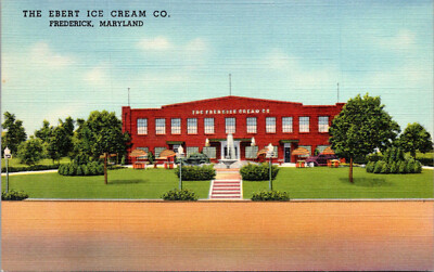 FREDERICK, MARYLAND - EBERT ICE CREAM COMPANY FACTORY - VINTAGE LINEN POSTCARD